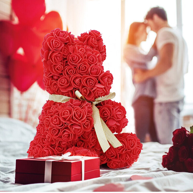 Valentine's Day Animal Rose Bear Gifts Decor