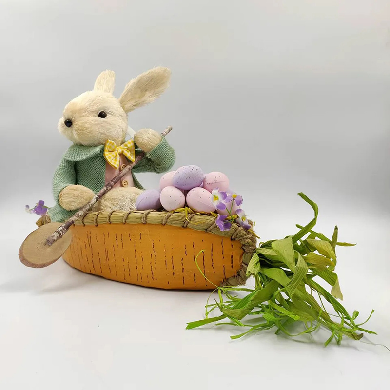 Easter Home Decoration Bunny Natural Straw Sisal Rabbit