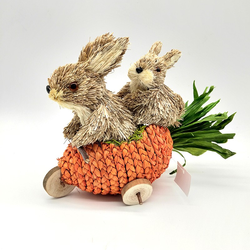 Handmade easter straw bunny