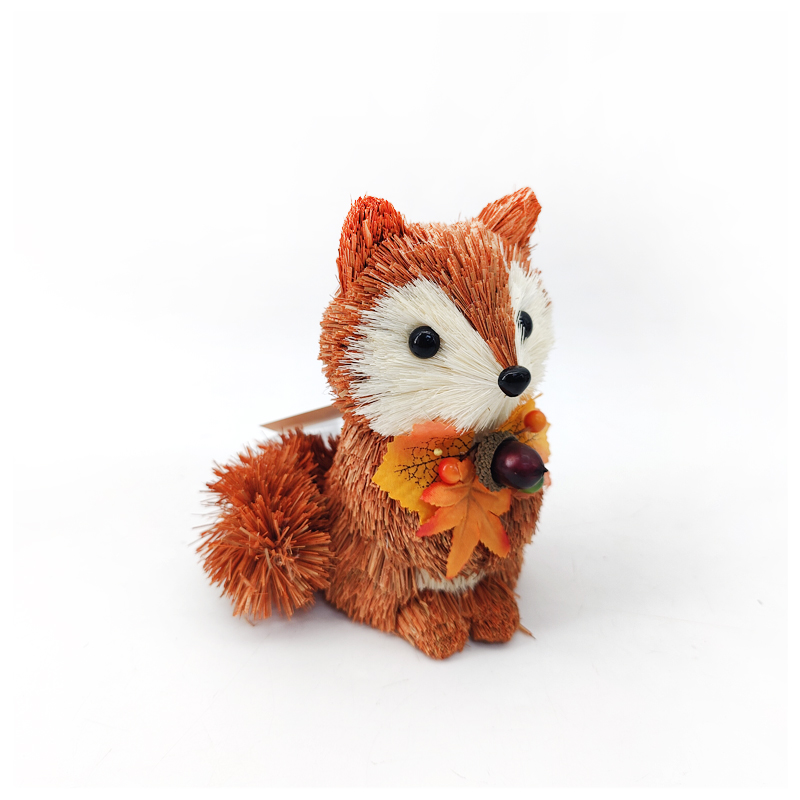 Fall Harvest Autumn Straw Animal Ornament