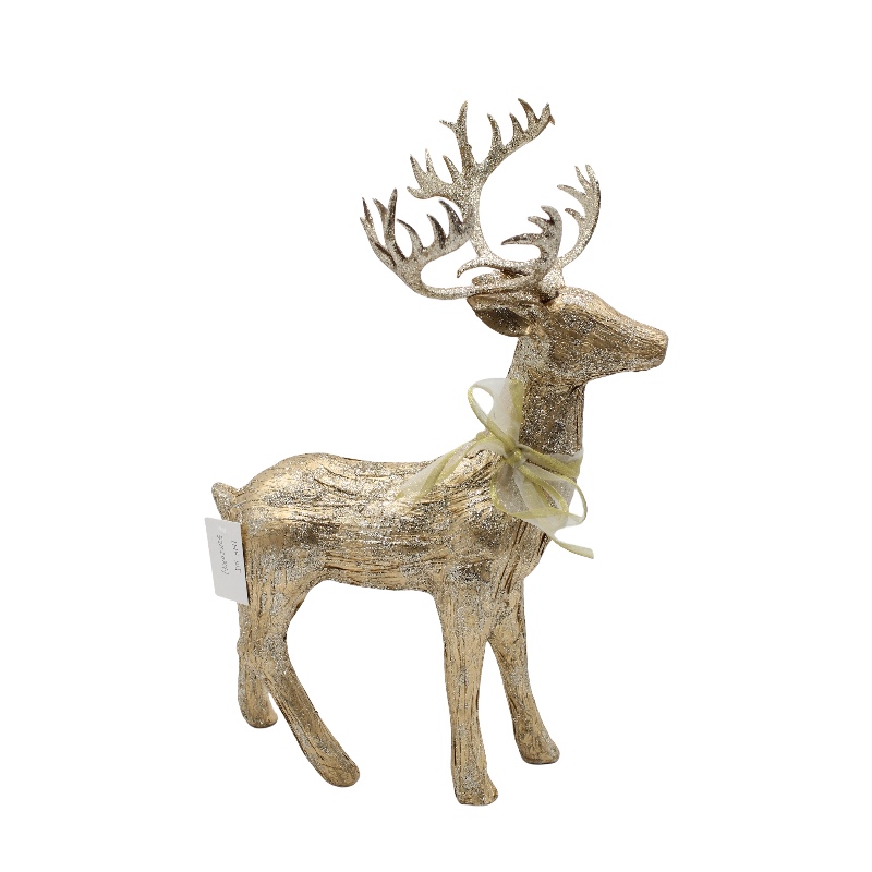 Gold Christmas Reindeer Indoor Ornament