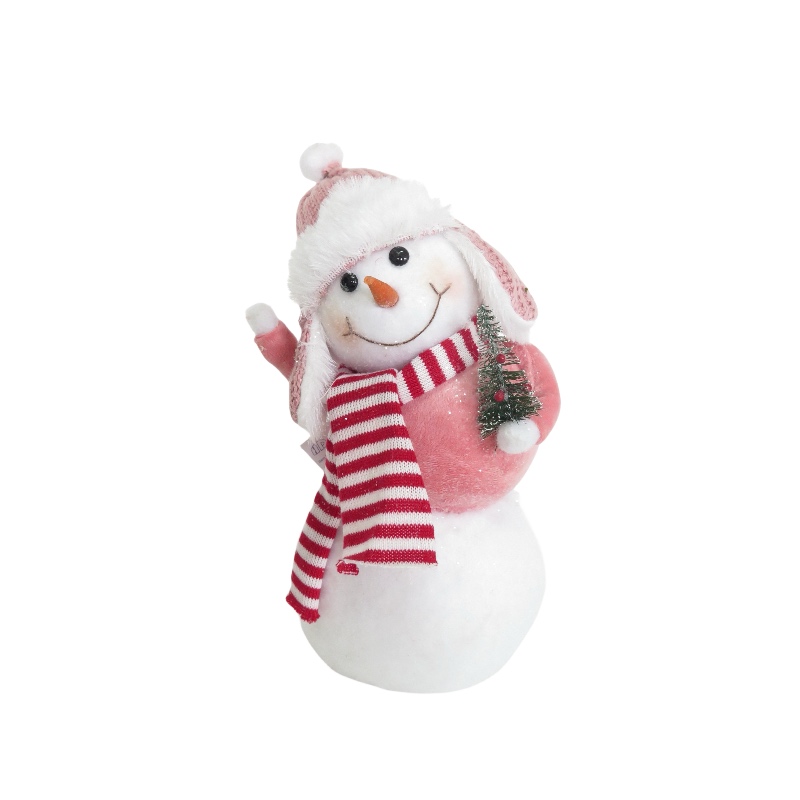 Pink Snowman Christmas Decor