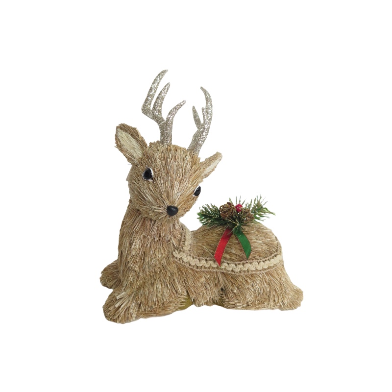 Sisal Christmas Deer Decoration