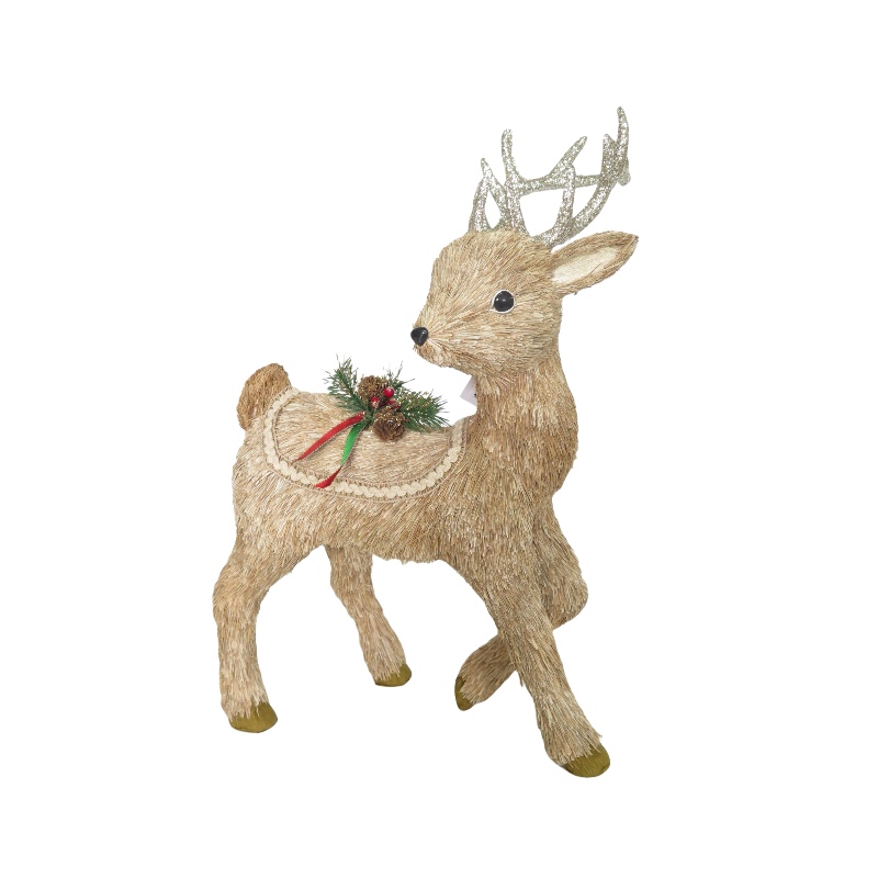Sisal Christmas Deer Decoration