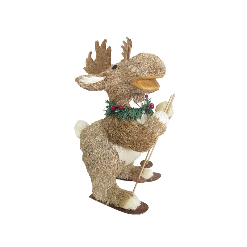 Sisal Christmas Moose Decoration