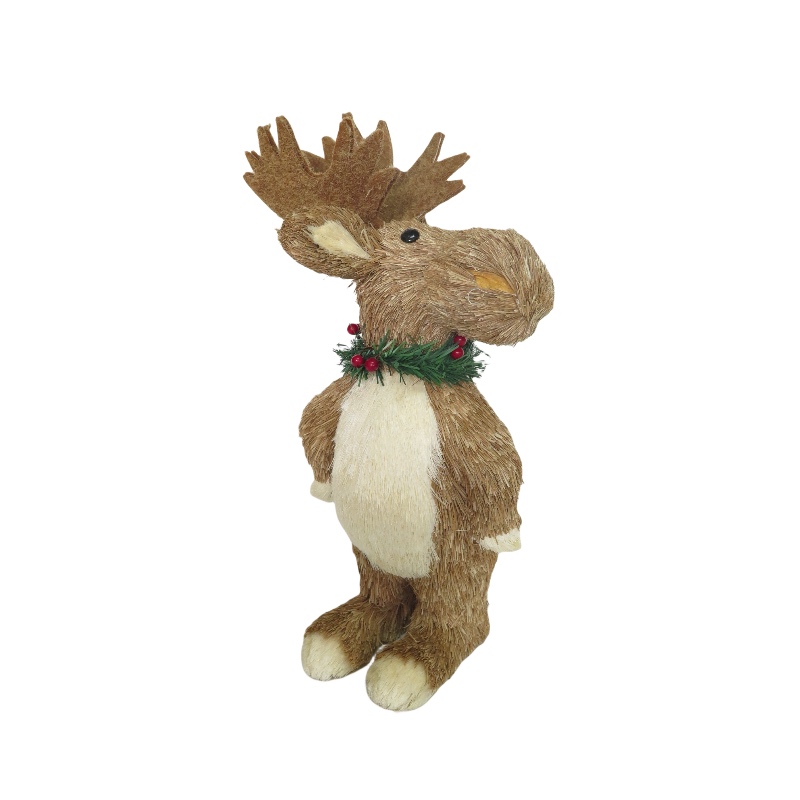 Sisal Christmas Moose Decoration