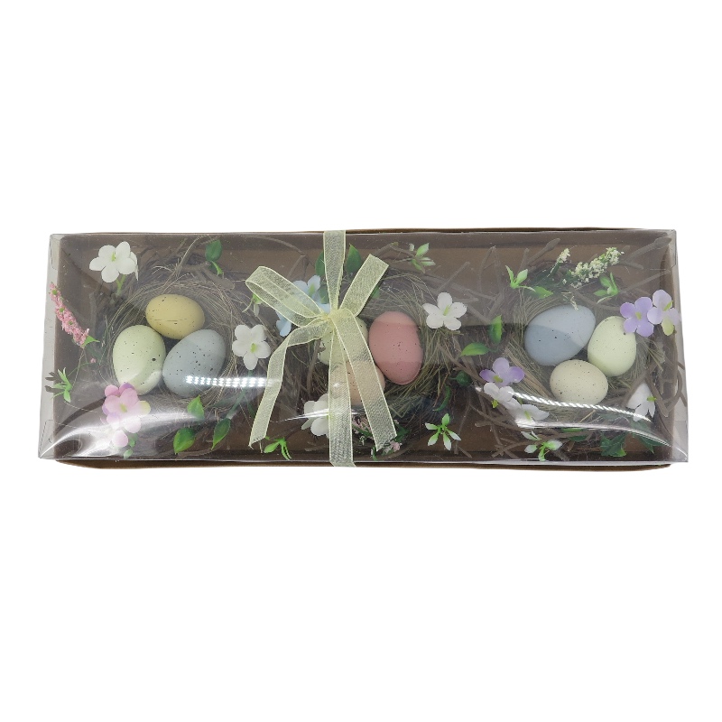 Easter Egg Nest Decor Set of 3