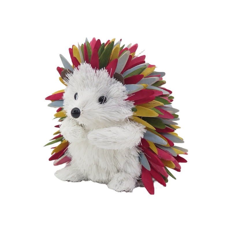 Natural Material Ornament Colorful Hedgehog Decoration