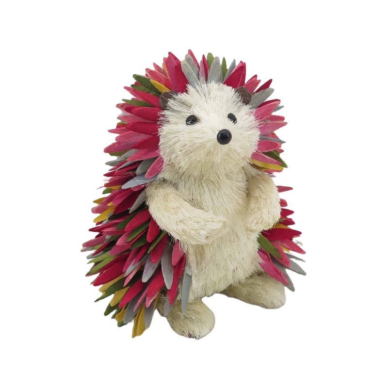 Natural Material Ornament Colorful Hedgehog Decoration