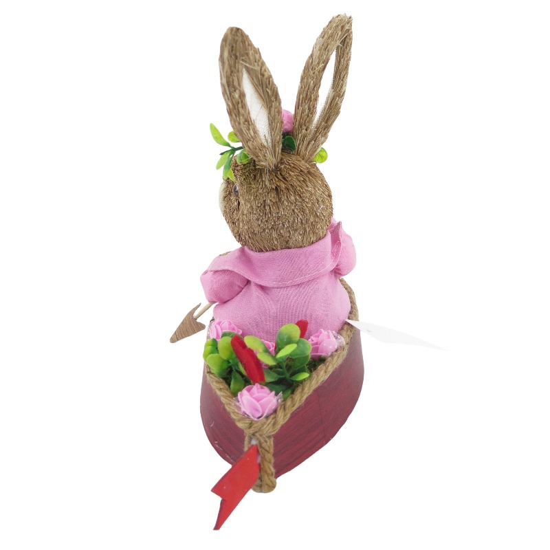 Valentine's Day Sisal Easter Bunnies Table Decoration for Home