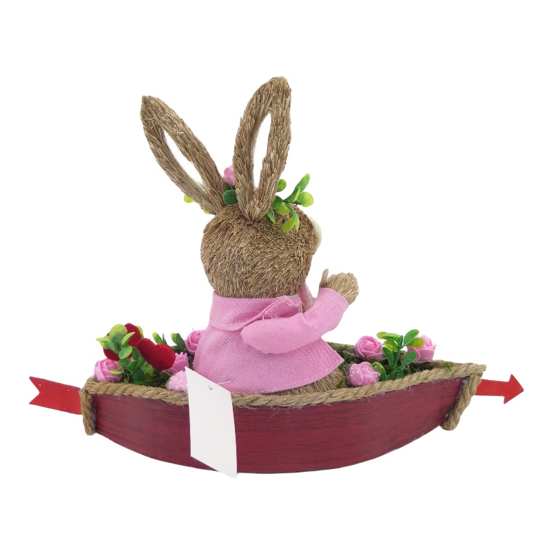 Valentine's Day Sisal Easter Bunnies Table Decoration for Home