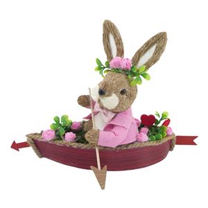 Valentine's Day Sisal Easter Bunnies Table Decoration for Home