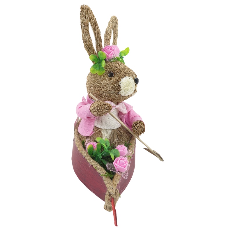 Valentine's Day Sisal Easter Bunnies Table Decoration for Home