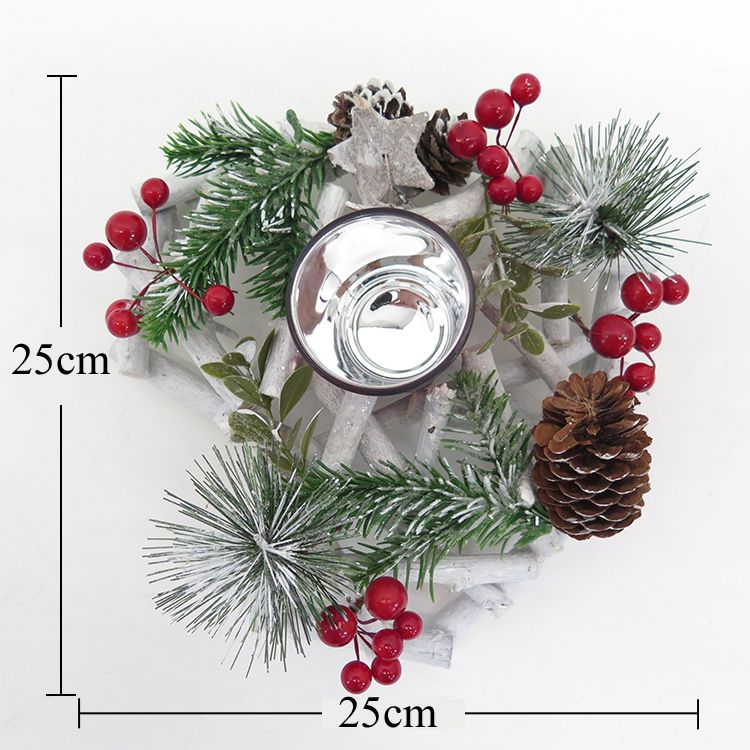 Fresh Design Christmas Snow Scene Table Decoration One Cup Candle Holder