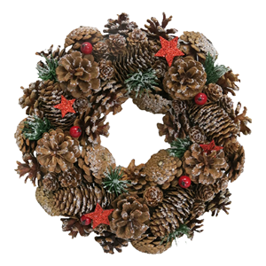 New Design Artificial Natural Pine Cone Wreath