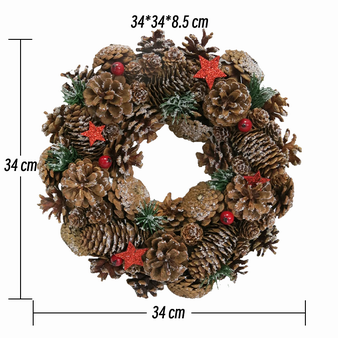 New Design Artificial Natural Pine Cone Wreath