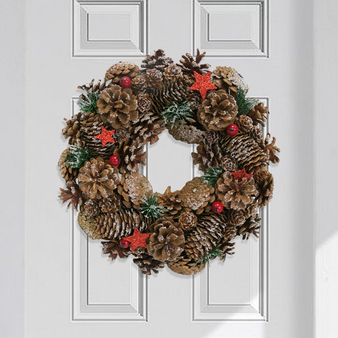 New Design Artificial Natural Pine Cone Wreath