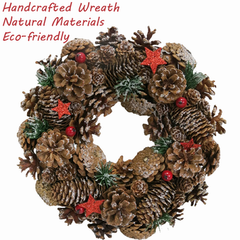 New Design Artificial Natural Pine Cone Wreath