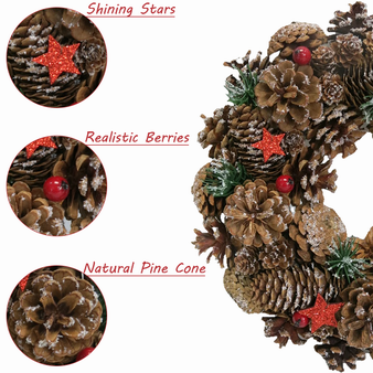 New Design Artificial Natural Pine Cone Wreath