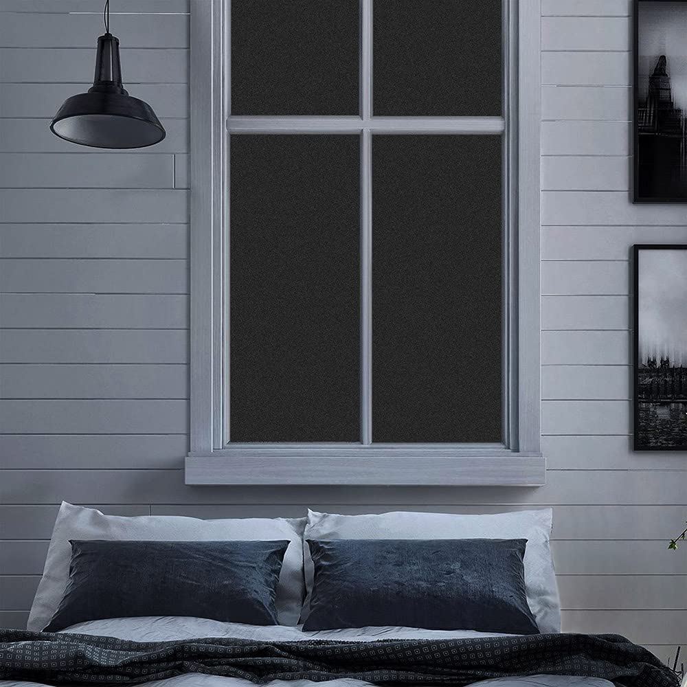 Opaque PVC Black Window Privacy Film Frosted