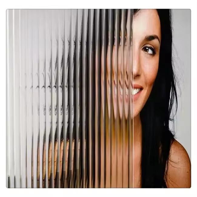 3D Reeded Glass Film PET Material Size 1.52*50 Meter Office Window Home Decorative Privacy Glass Film