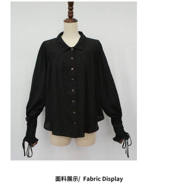 Ladies tie cuff shirt