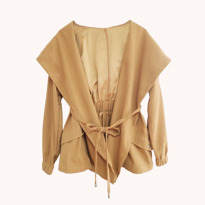 Ladies Spring And Autumn Hooded Coat