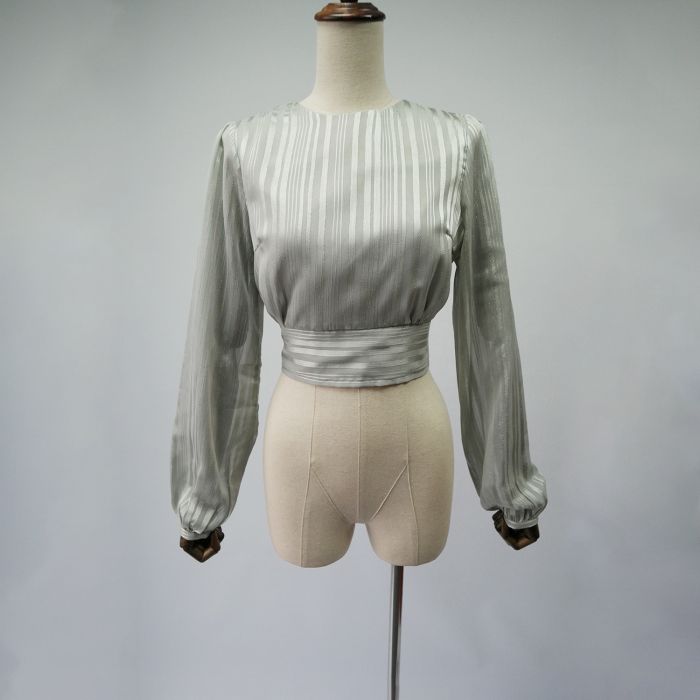 Women's Striped Backless Tie Top