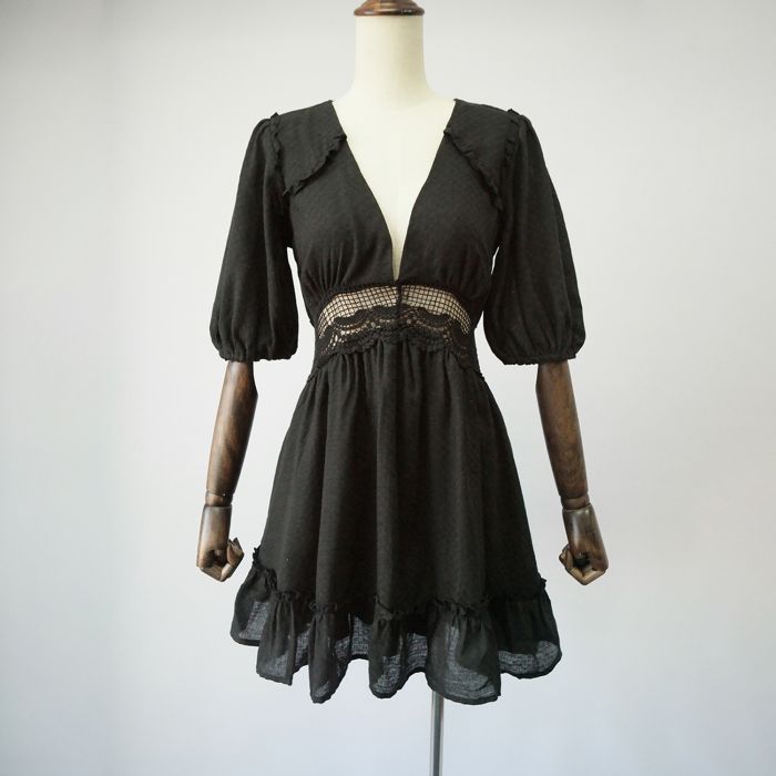 Ladies Puff Sleeve Short Dress