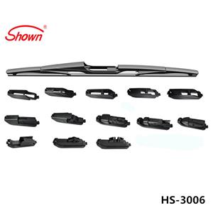 Rear wiper blade with multi-fit adapters