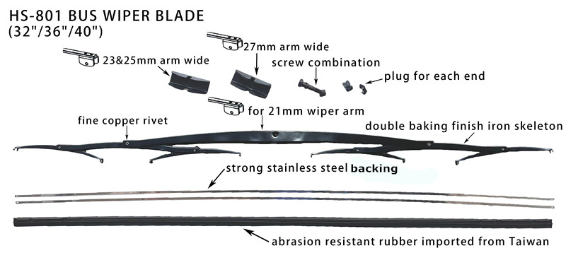 bus wiper blade