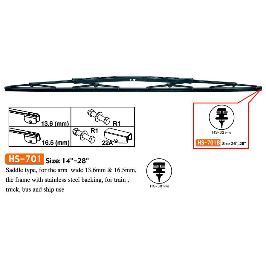 Truck wiper blade factory sale high quality