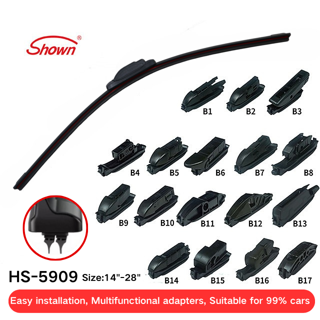 Dual Wiper Blade with Multi-fit Adapters