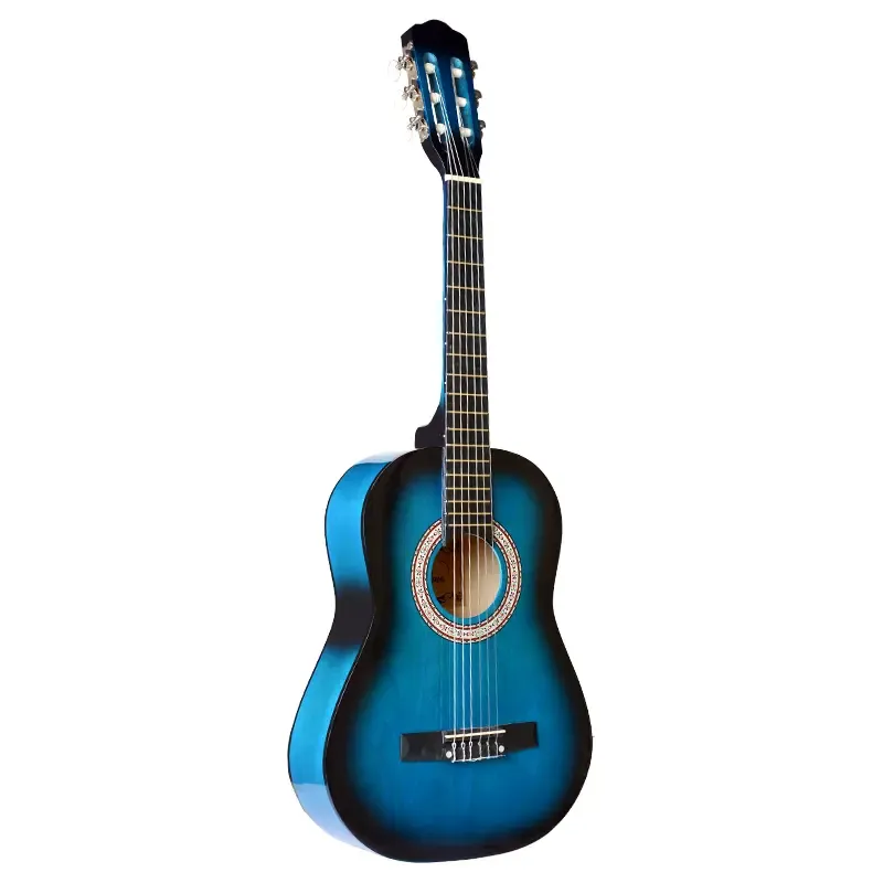 Round 34 Inch Basswood Gloss Classical Guitar