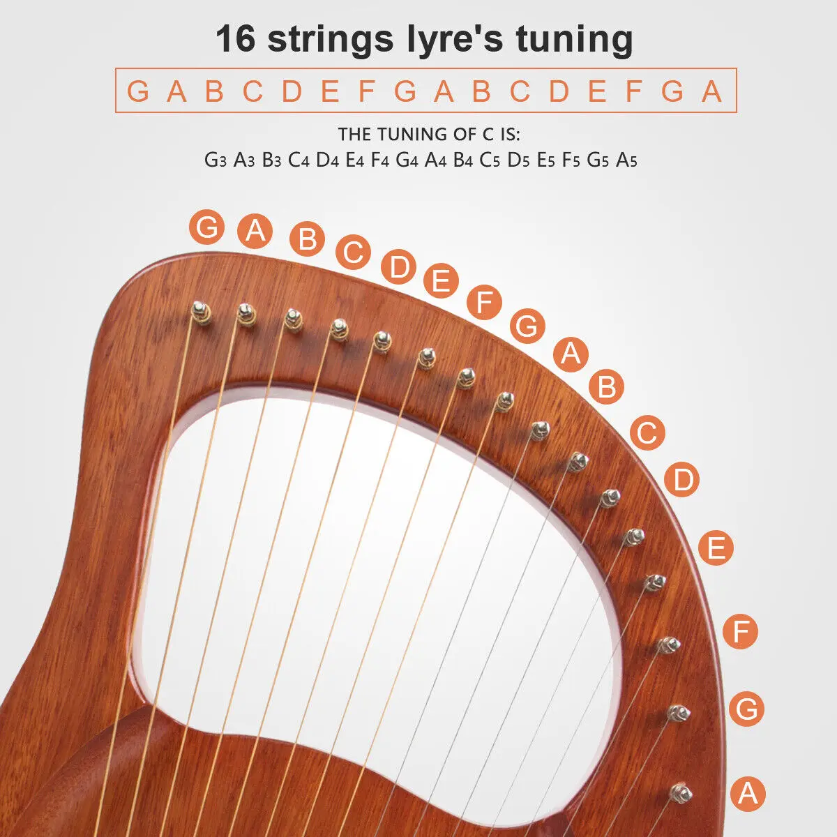 16 string harp