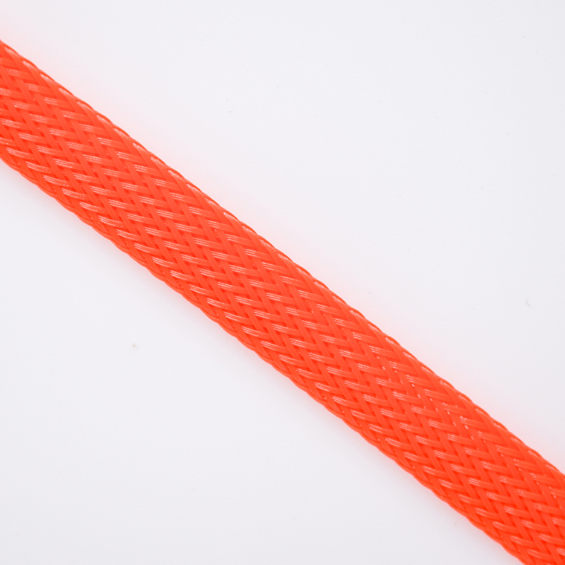 Оранжевая плетеная сетка для кабеля