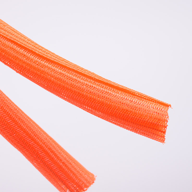 Manga de cable de telar de alambre trenzado dividido naranja