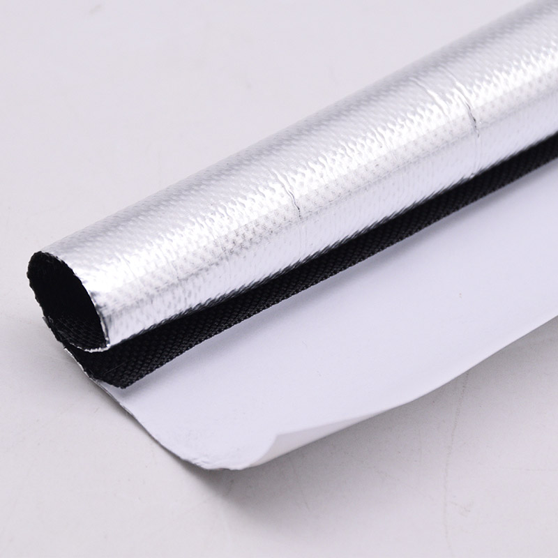 Aluminum Foil Heat Shield Self Closing Wire Wrap Sleeve