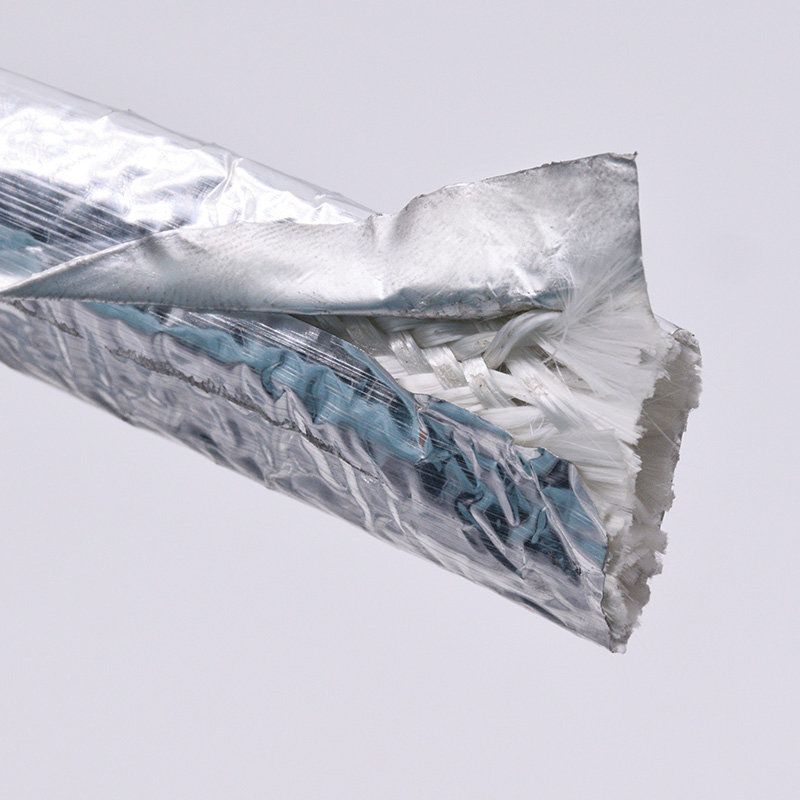 Aluminum Foil Heat Resistant Fiberglass Cable Sleeve