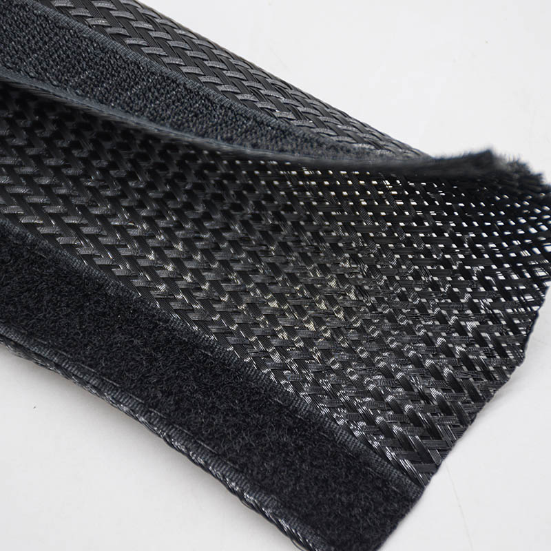 Hook And Loop Braided Mesh Loom Sleeving