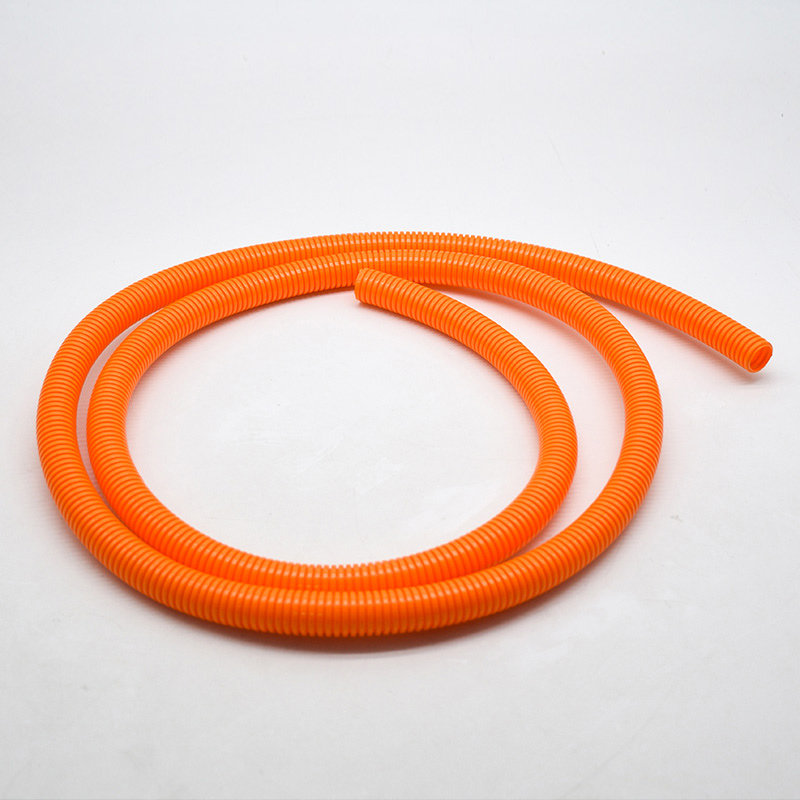 オレンジ色の複雑なワイヤー織機チューブ ケーブル スリーブ