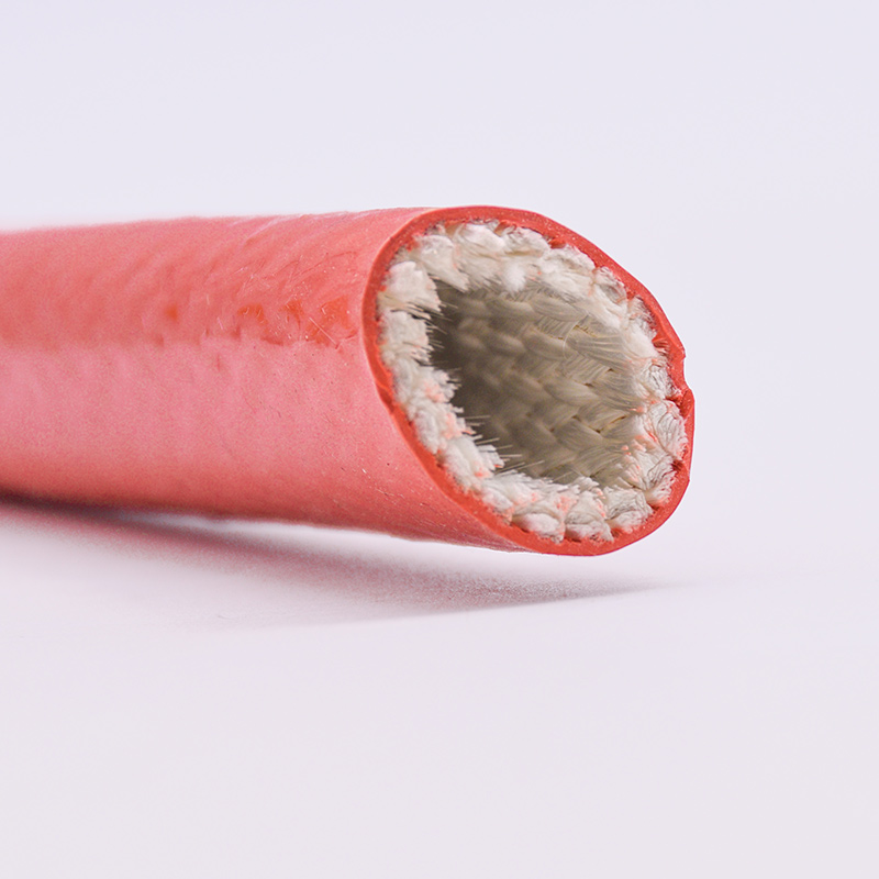 Tubería de manga de cable ignífuga de fibra de vidrio recubierta de silicona