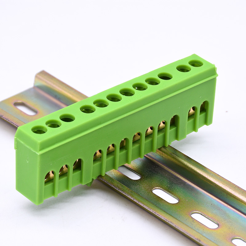 Europe Standard Earth Connector DIN Rail Holder PA Nylon 66 Terminal Block