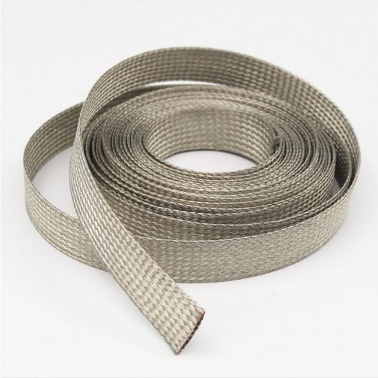 Electrical Tinned Copper Metal Braid Cable Sleeving Braided EMI Shielding Mesh Sleeve