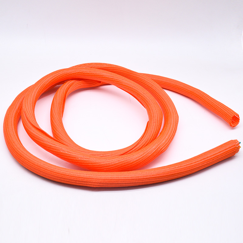 Orange Split Braided Sleeve Orange Split Braided Sleeve