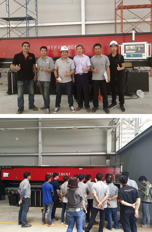 Thailand customers come to visit our company