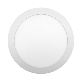 Plafoniera a pannello LED rotonda con montaggio su superficie