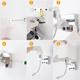 LED Wall Lamp Decorative Contemporary Swing Arm Bedroom Lamp