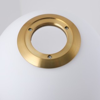 Glass And Brass Bell Moon Pendant Light