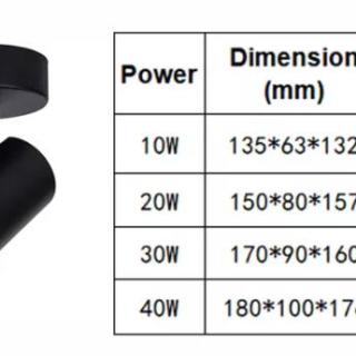 Illuminazione a binario mobile di base a LED commerciale